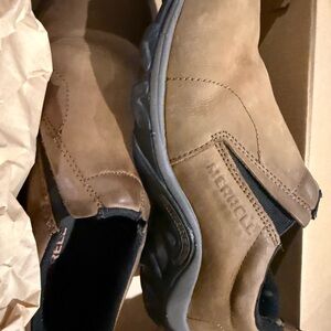 Merrell men size 8 jungle moc nubuck brown